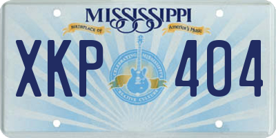 MS license plate XKP404