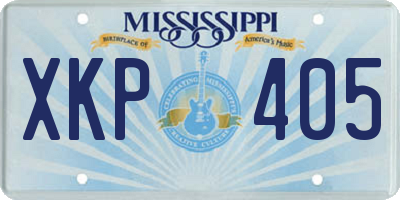 MS license plate XKP405