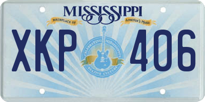 MS license plate XKP406