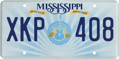 MS license plate XKP408