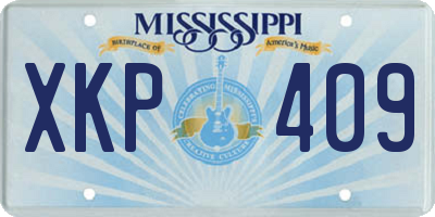 MS license plate XKP409