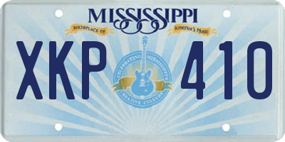 MS license plate XKP410