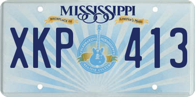 MS license plate XKP413