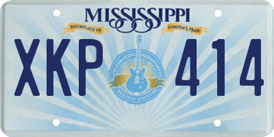 MS license plate XKP414