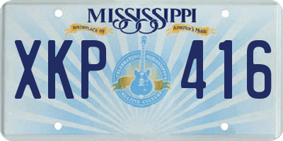 MS license plate XKP416