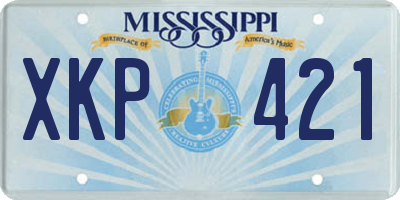 MS license plate XKP421