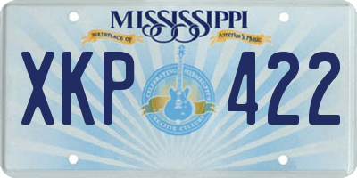 MS license plate XKP422