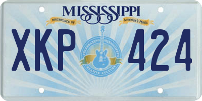 MS license plate XKP424