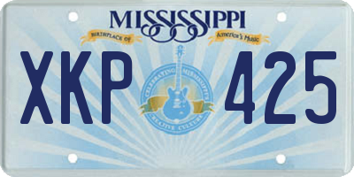 MS license plate XKP425