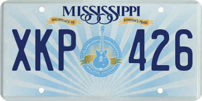 MS license plate XKP426