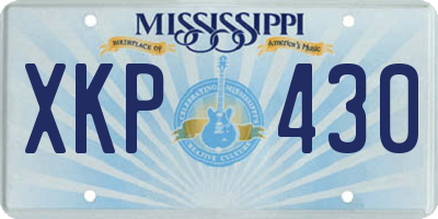 MS license plate XKP430