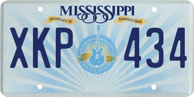 MS license plate XKP434