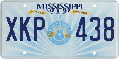 MS license plate XKP438