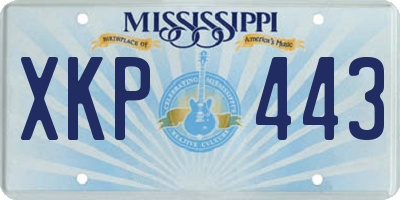 MS license plate XKP443