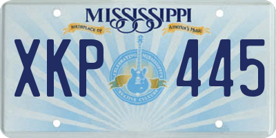 MS license plate XKP445