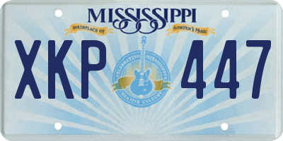 MS license plate XKP447