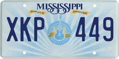 MS license plate XKP449
