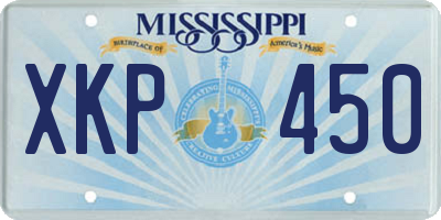 MS license plate XKP450