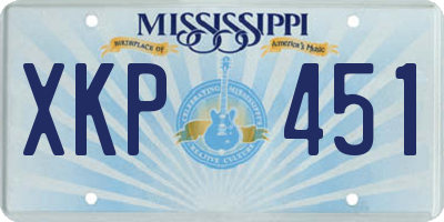 MS license plate XKP451
