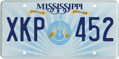 MS license plate XKP452