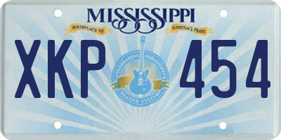 MS license plate XKP454