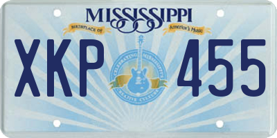 MS license plate XKP455