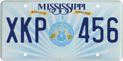 MS license plate XKP456