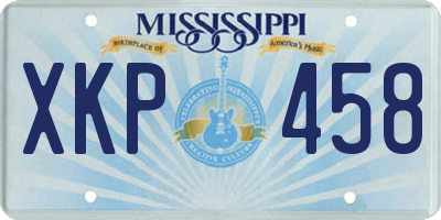 MS license plate XKP458
