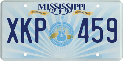 MS license plate XKP459