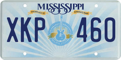 MS license plate XKP460