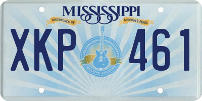 MS license plate XKP461