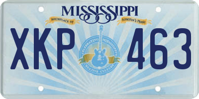 MS license plate XKP463