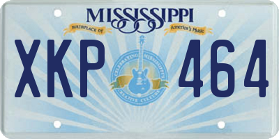 MS license plate XKP464