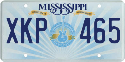 MS license plate XKP465