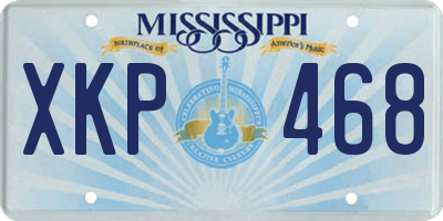 MS license plate XKP468