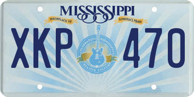 MS license plate XKP470