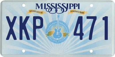 MS license plate XKP471