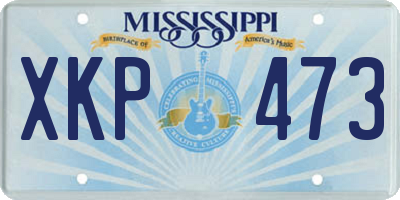 MS license plate XKP473