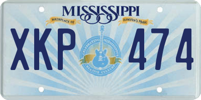 MS license plate XKP474