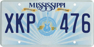 MS license plate XKP476