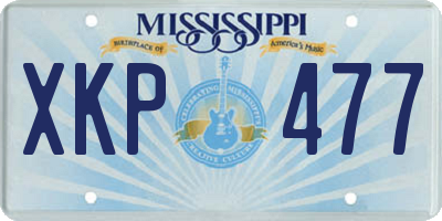 MS license plate XKP477