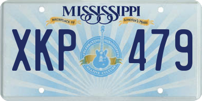 MS license plate XKP479