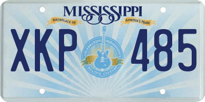 MS license plate XKP485