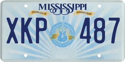 MS license plate XKP487