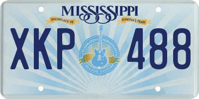 MS license plate XKP488