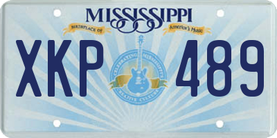 MS license plate XKP489