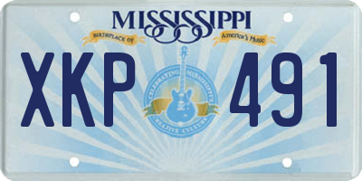 MS license plate XKP491
