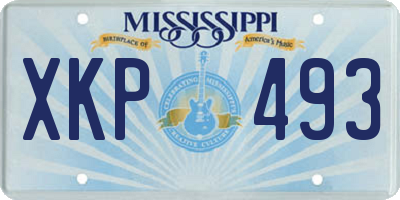 MS license plate XKP493