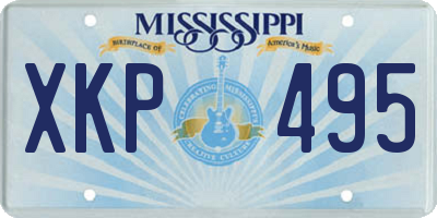 MS license plate XKP495