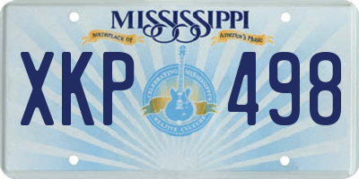 MS license plate XKP498